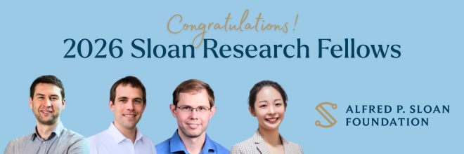 Four BYIs Receive the Alfred P. Sloan Research Fellowship