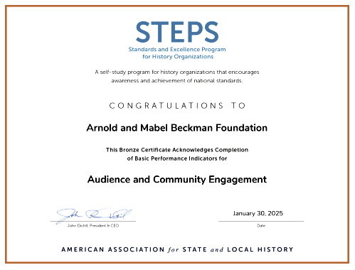 STEPS Certificate from AASLH
