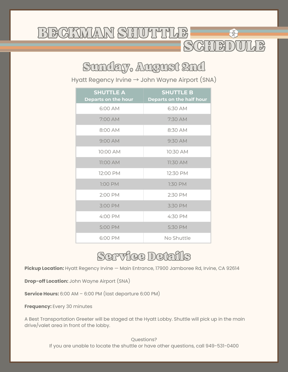 Sunday August 2